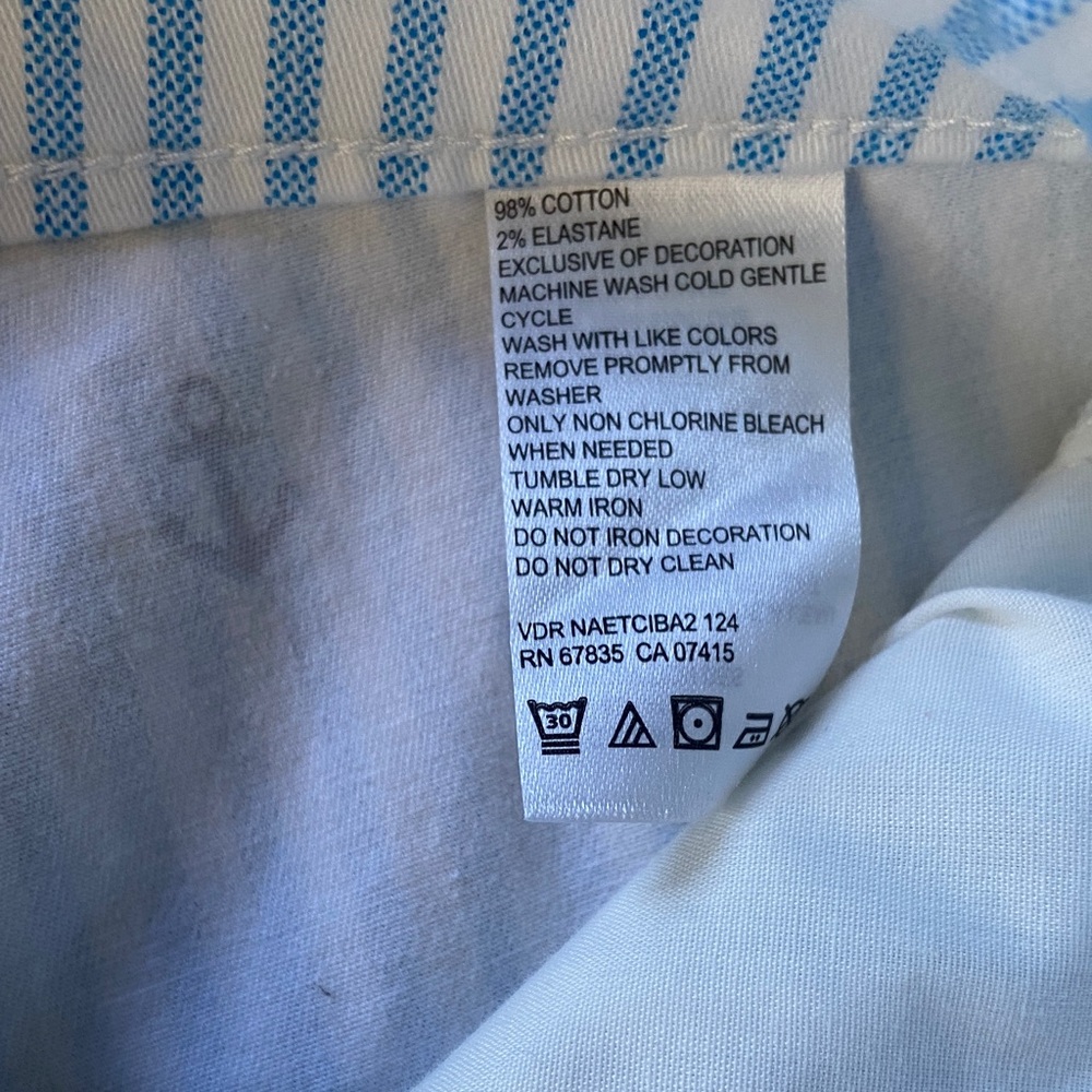 Nautica Blue and White Anchor Print Women's Shorts - Picture 3 of 7